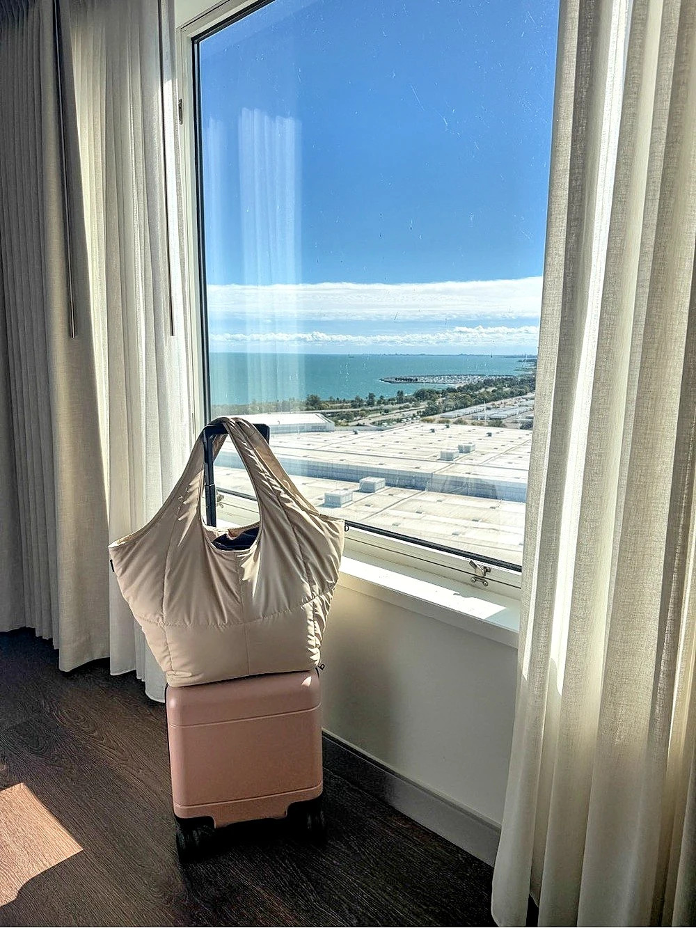 Calpak Luka Laptop Tote in Cream